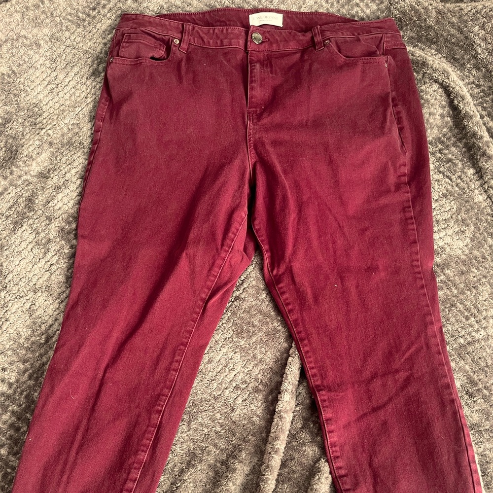 Lane Bryant Burgundy/ Maroon Pants -Size 22